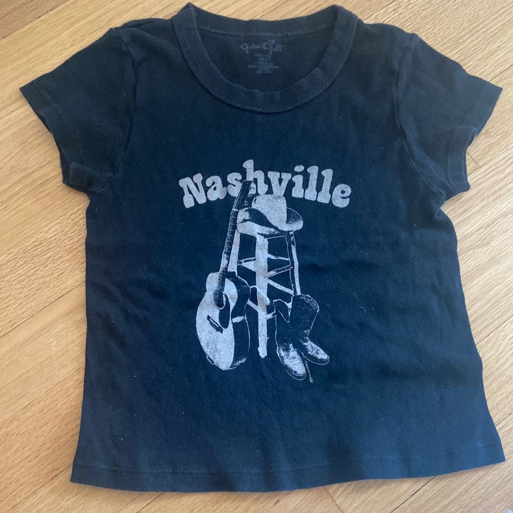 Nashville John Galt/ Brandy Melville cropped tee